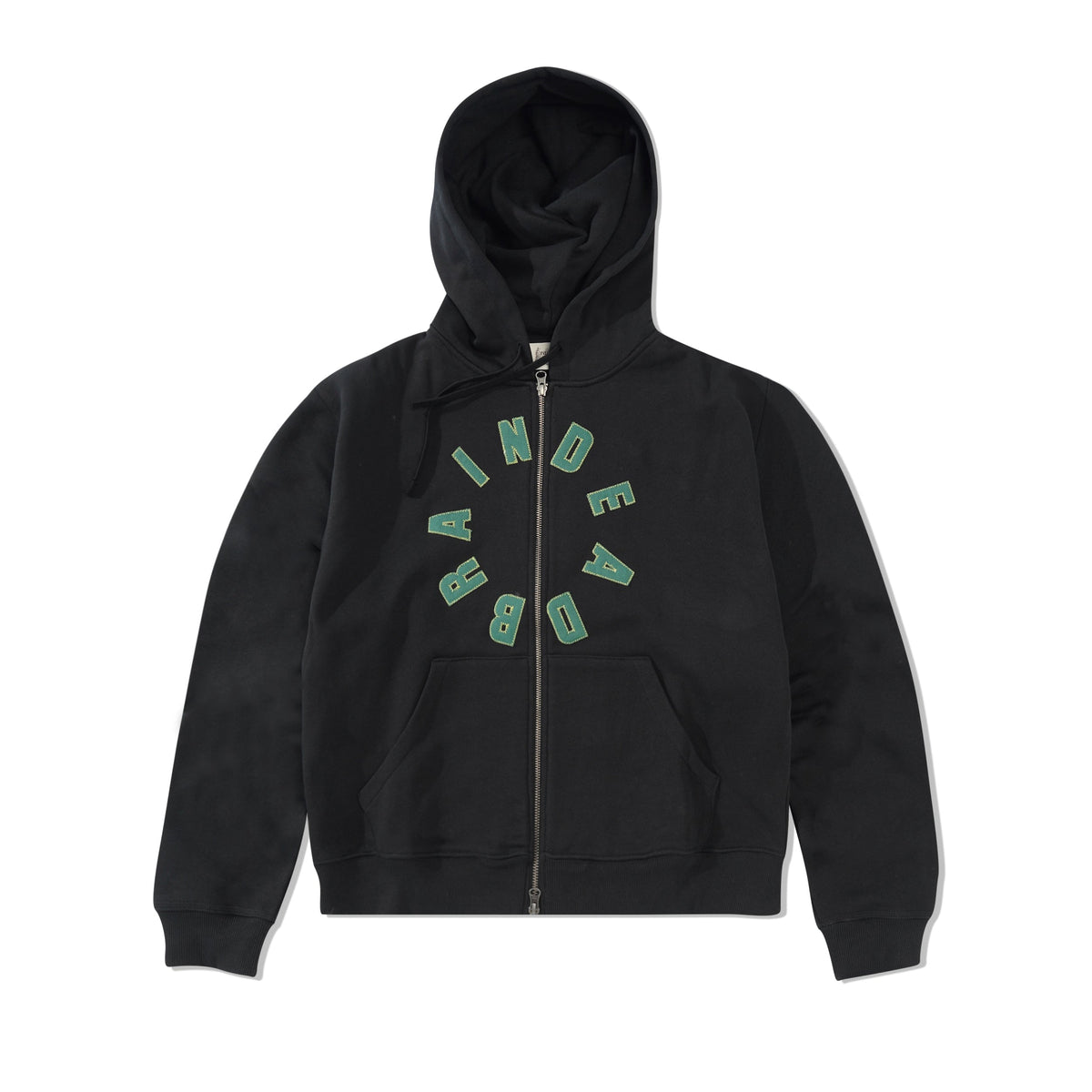 Collegiate Zip-Thru Pullover Hood, Black