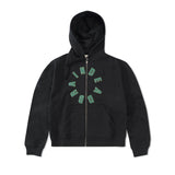 Collegiate Zip-Thru Pullover Hood, Black