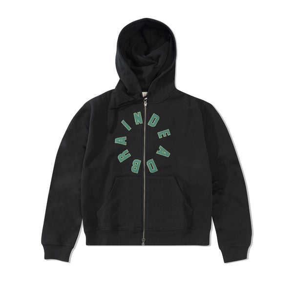 Brain Dead Collegiate Zip-Thru Pullover Hood, Black