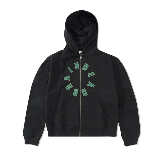 Collegiate Zip-Thru Pullover Hood, Black