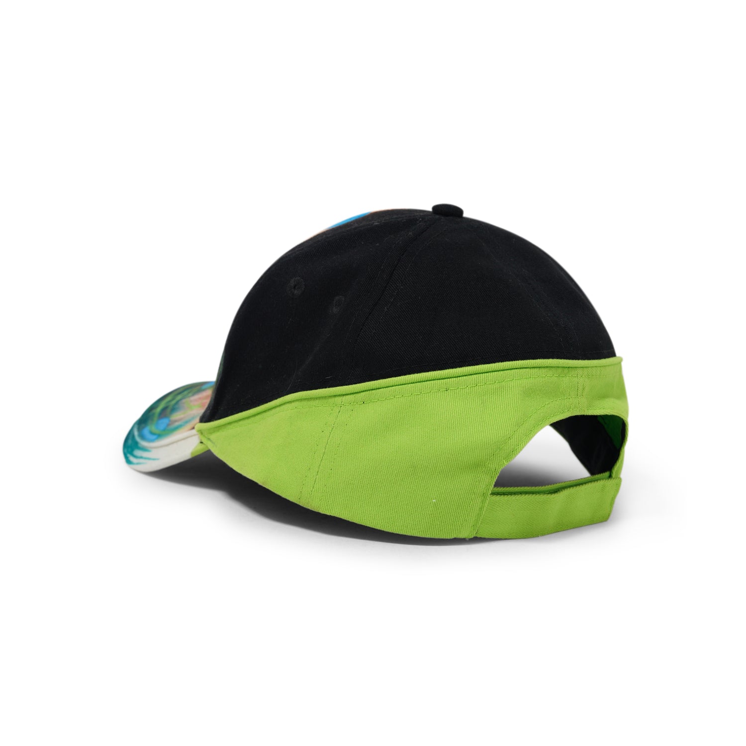 1 Of 1 Bleached / Airbrushed Hat, Green / Black