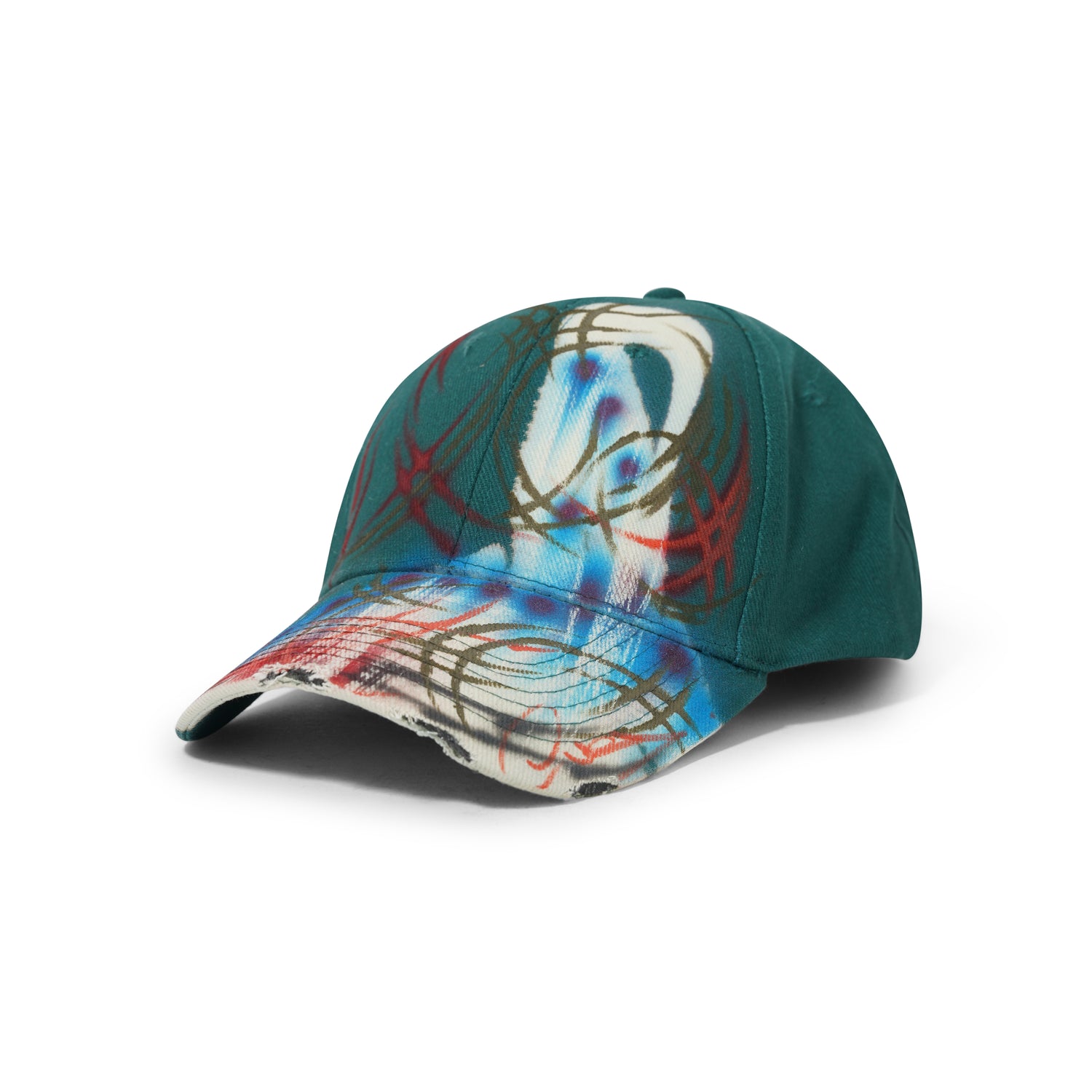 1 Of 1 Bleached / Airbrushed Hat, Green