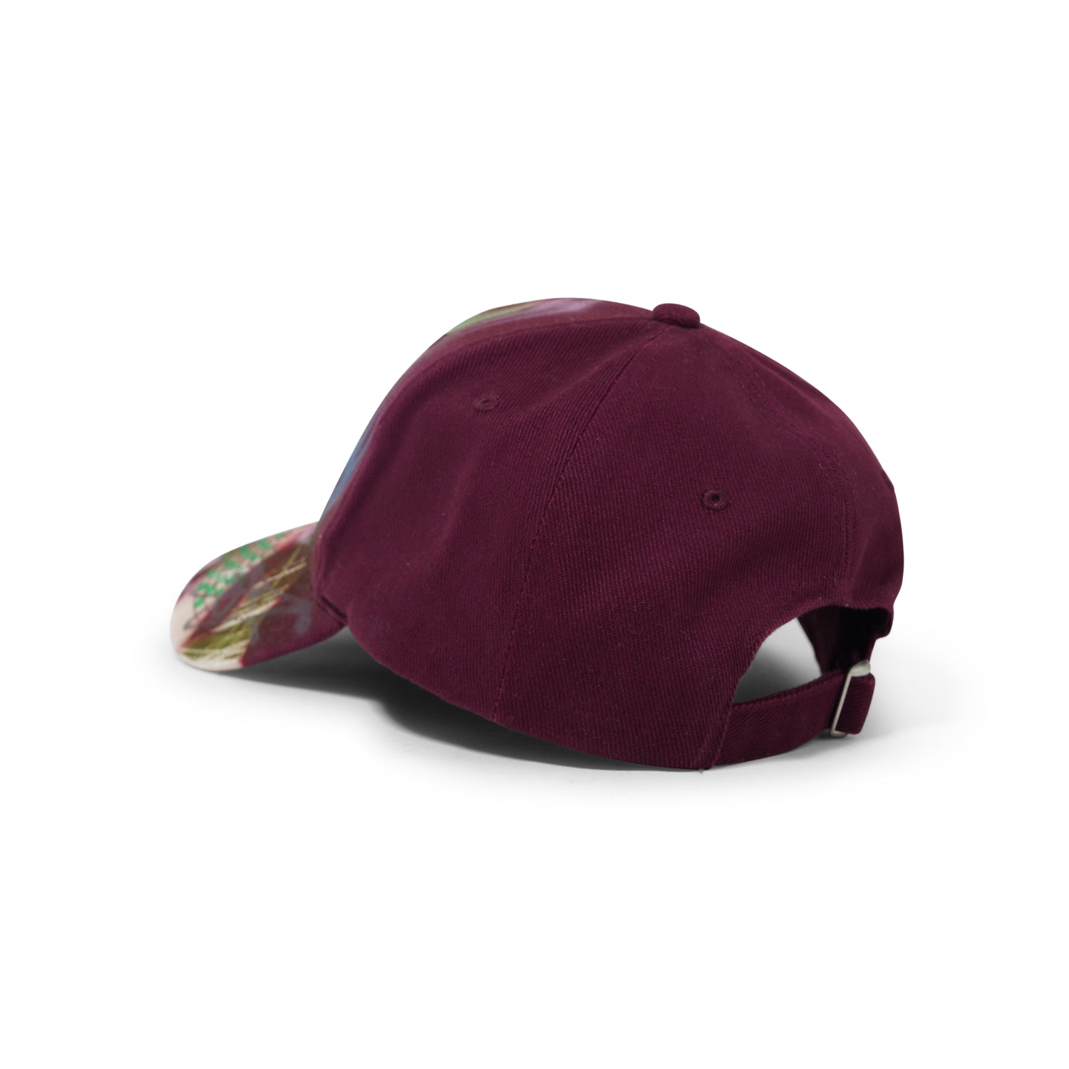 1 Of 1 Bleached / Airbrushed Hat, Burgundy