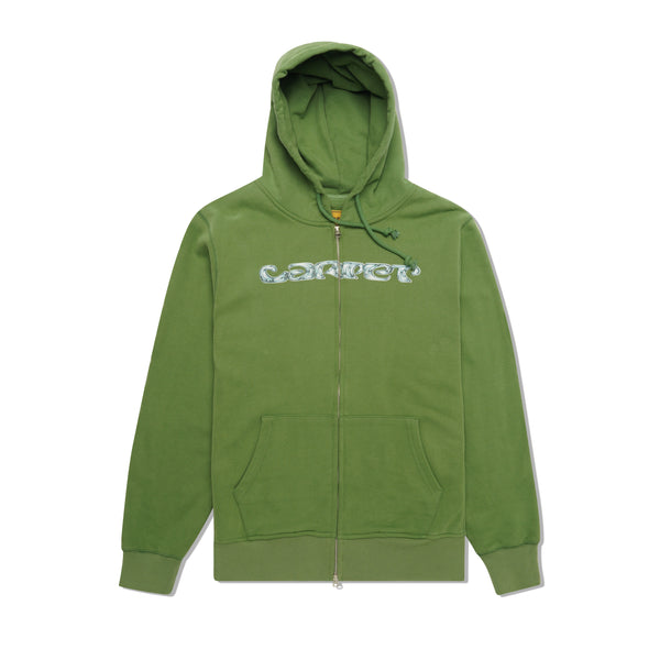 Carpet Company Chrome Zip Up Hood, Green