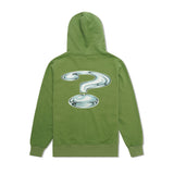 Chrome Zip Up Hood, Green