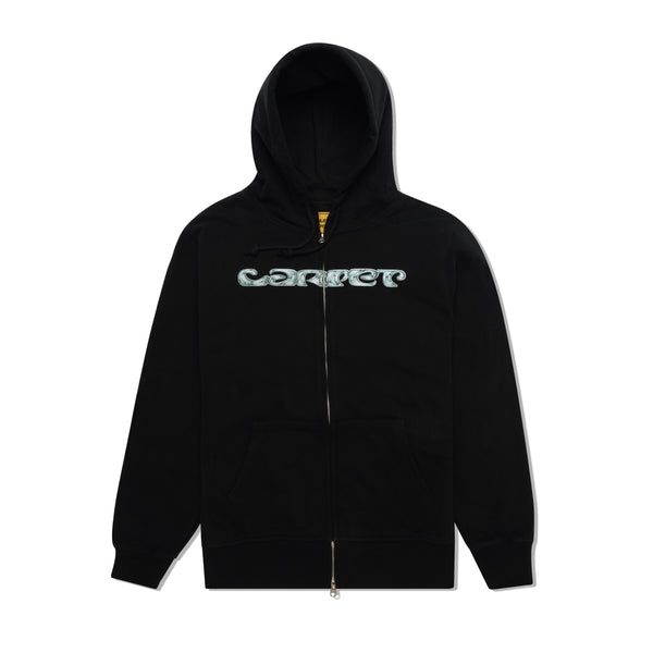 Carpet Company Chrome Zip Up Hood, Black