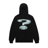 Chrome Zip Up Hood, Black