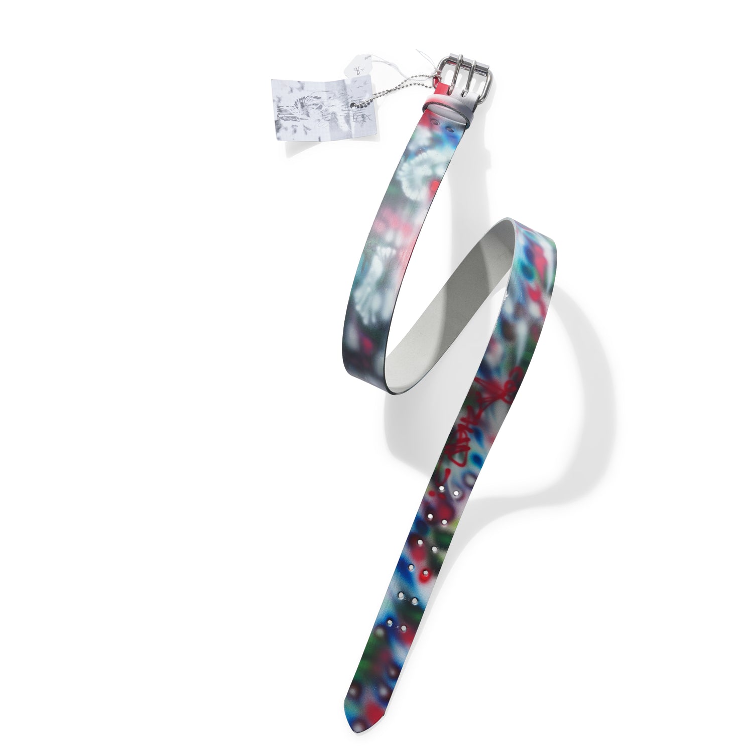 1 Of 1 Airbrushed Belt, White / Multi