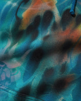 1 Of 1 Bleached / Airbrushed Pullover Hood, Turquoise