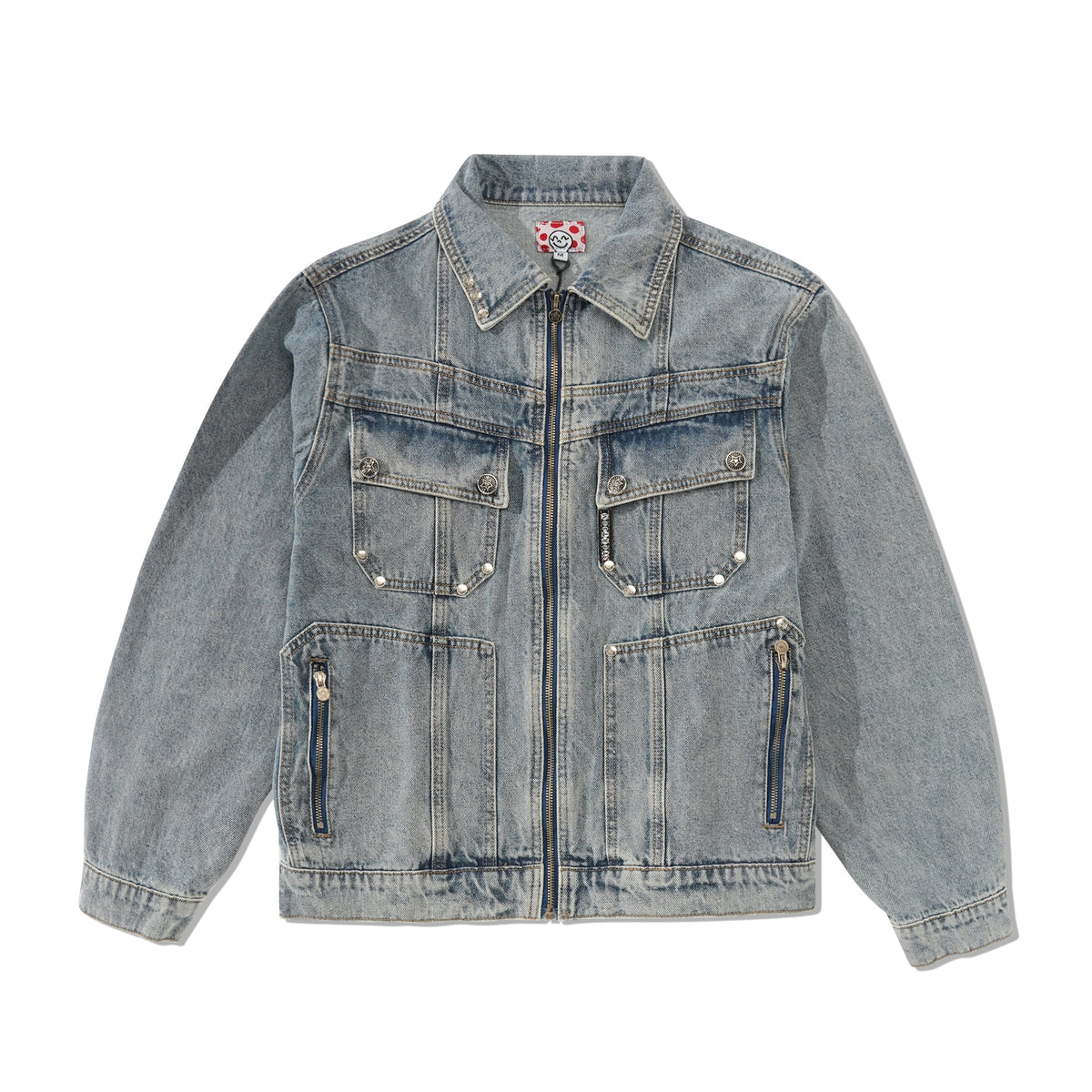 Denim Zip Up Jacket, Blue