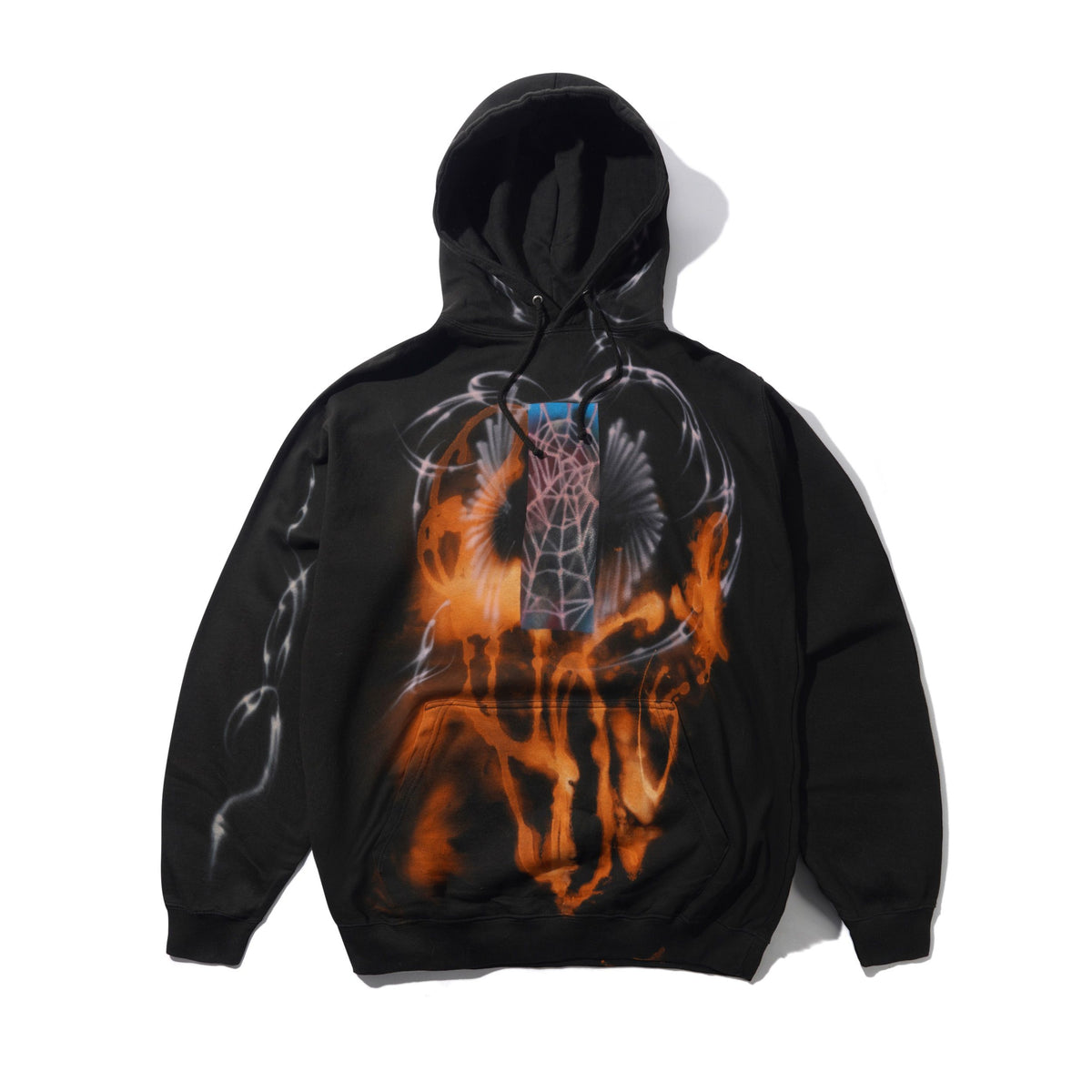 1 Of 1 Bleached / Airbrushed Pullover Hood, Black