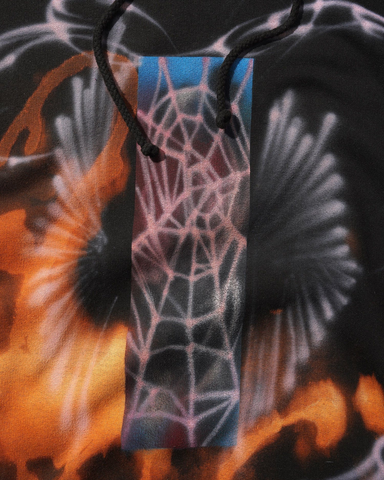1 Of 1 Bleached / Airbrushed Pullover Hood, Black