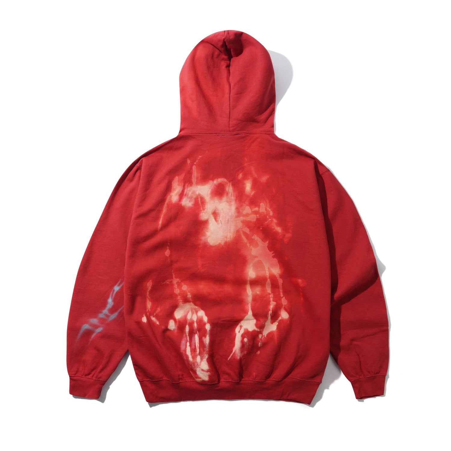 1 Of 1 Bleached / Airbrushed Pullover Hood, Red