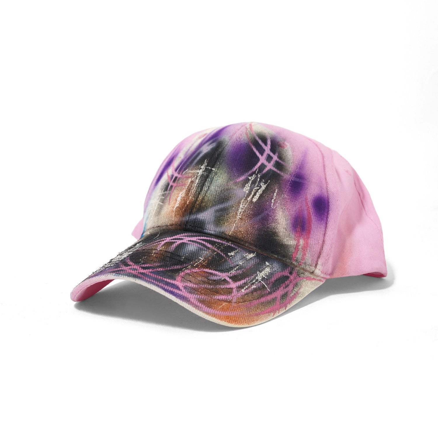 1 Of 1 Bleached / Airbrushed Hat, Pink