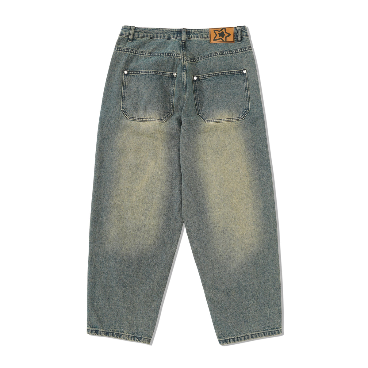 Double Knee Star Jeans, Blue