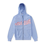 Exotqiue Zip Hood, Medium Blue