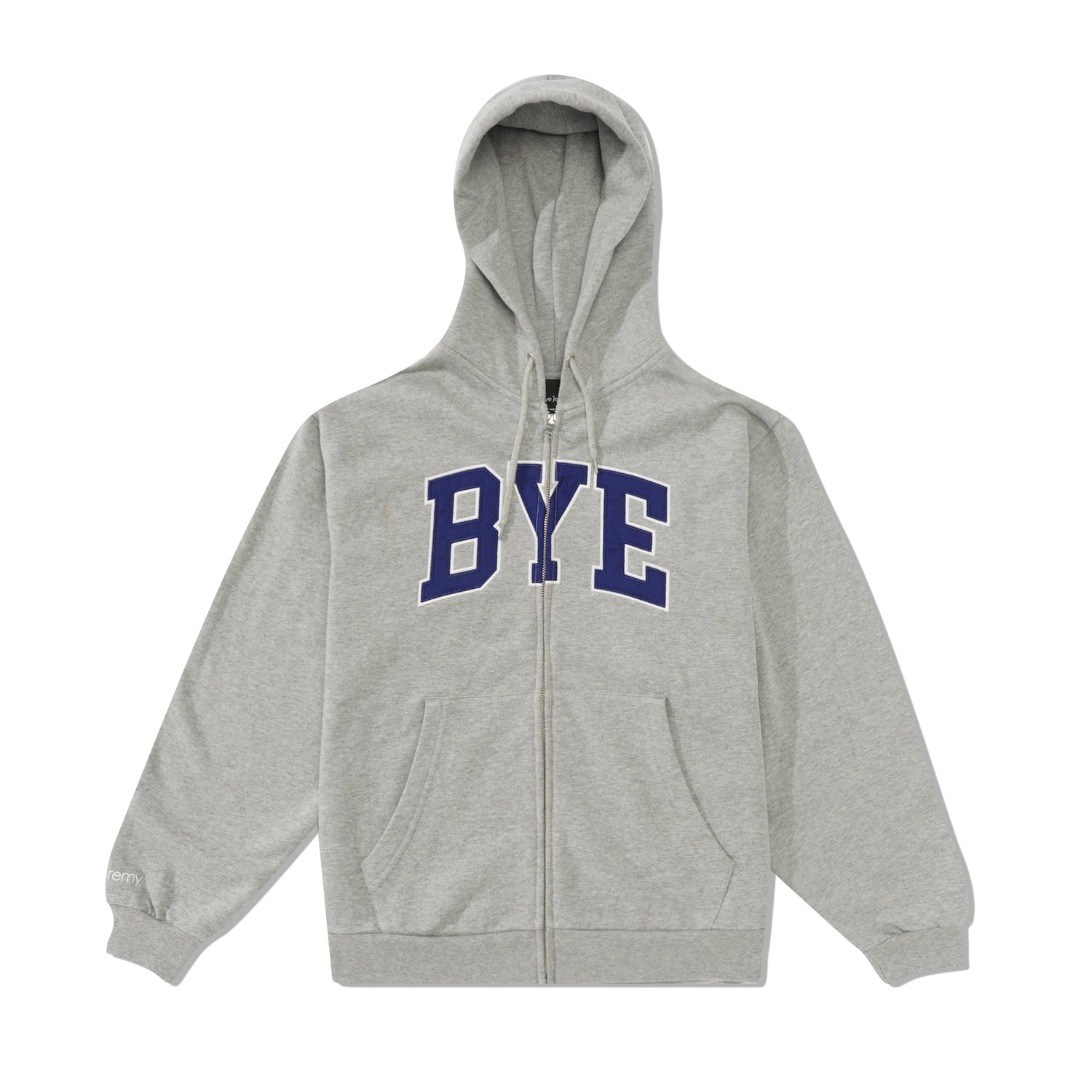 Bye Zip Hood, Grey