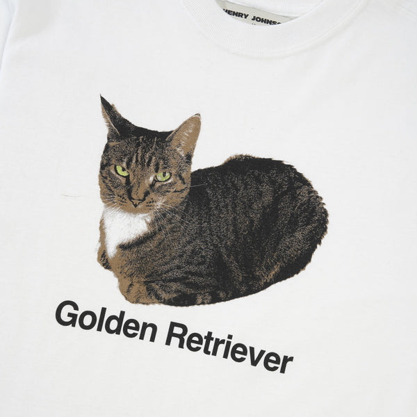 Henry Johnson Golden Retriever Tee, White
