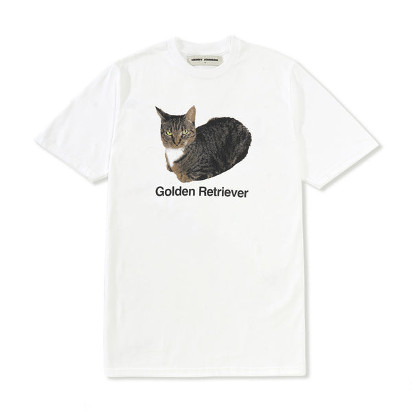 Henry Johnson Golden Retriever Tee, White