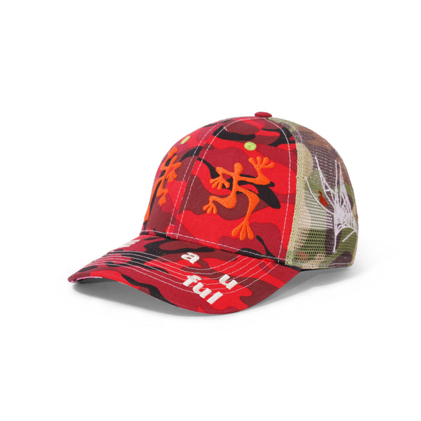 b.Eautiful Biyu Trucker Hat, Red Camo