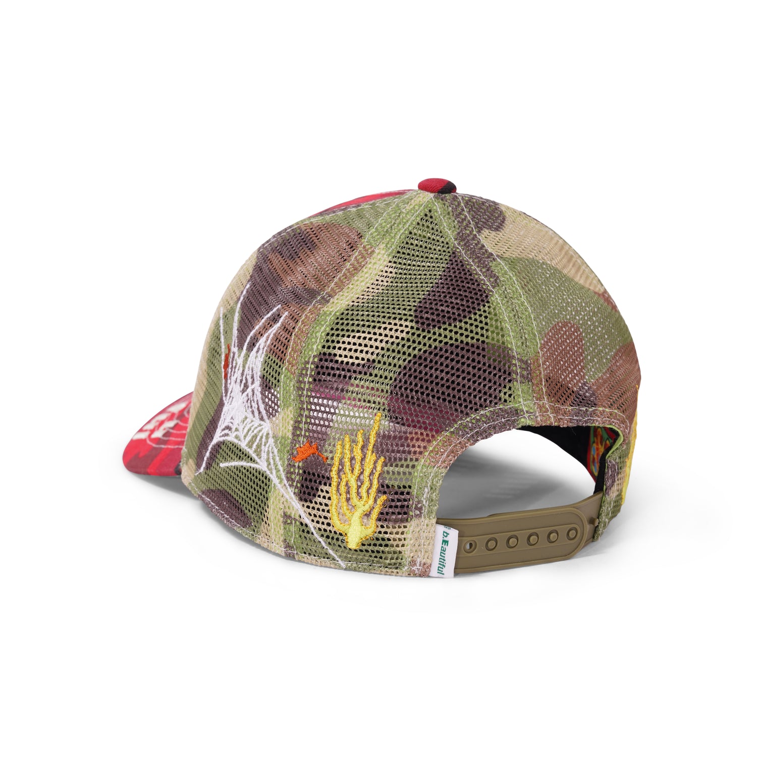 Biyu Trucker Hat, Red Camo