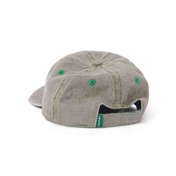 b.Eautiful Vapour 6 Panel Hat, Moss