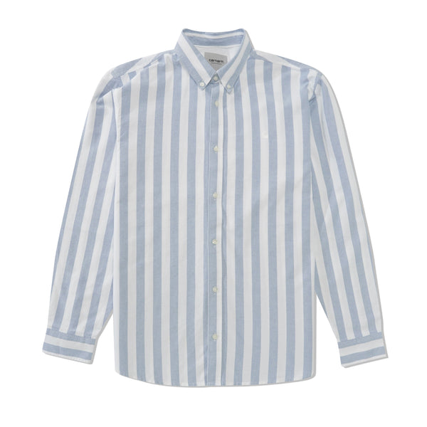 Carhartt WIP Dillion L/S Shirt, Bleach / White