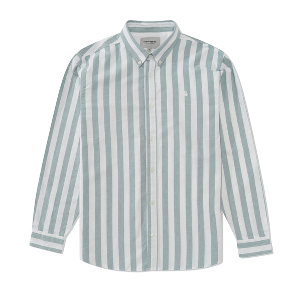 Carhartt WIP Dillion L/S Shirt, Chervil / White