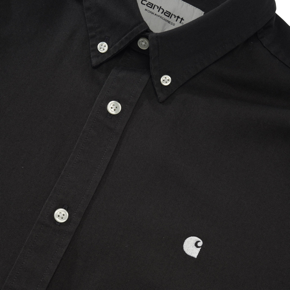 Madison L/S Shirt, Charcoal / White