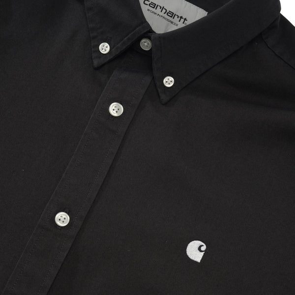 Carhartt WIP Madison L/S Shirt, Charcoal / White