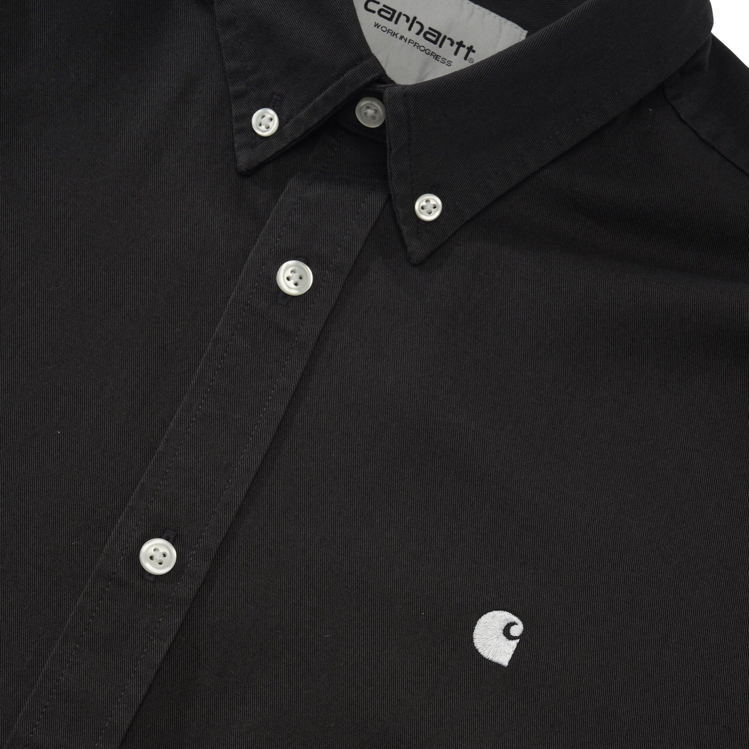 Madison L/S Shirt, Charcoal / White