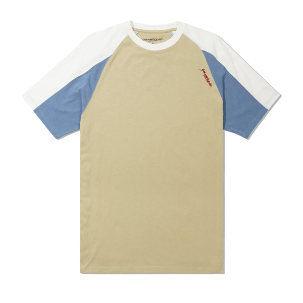 Yardsale Starlite Tee, Beige / Blue & White