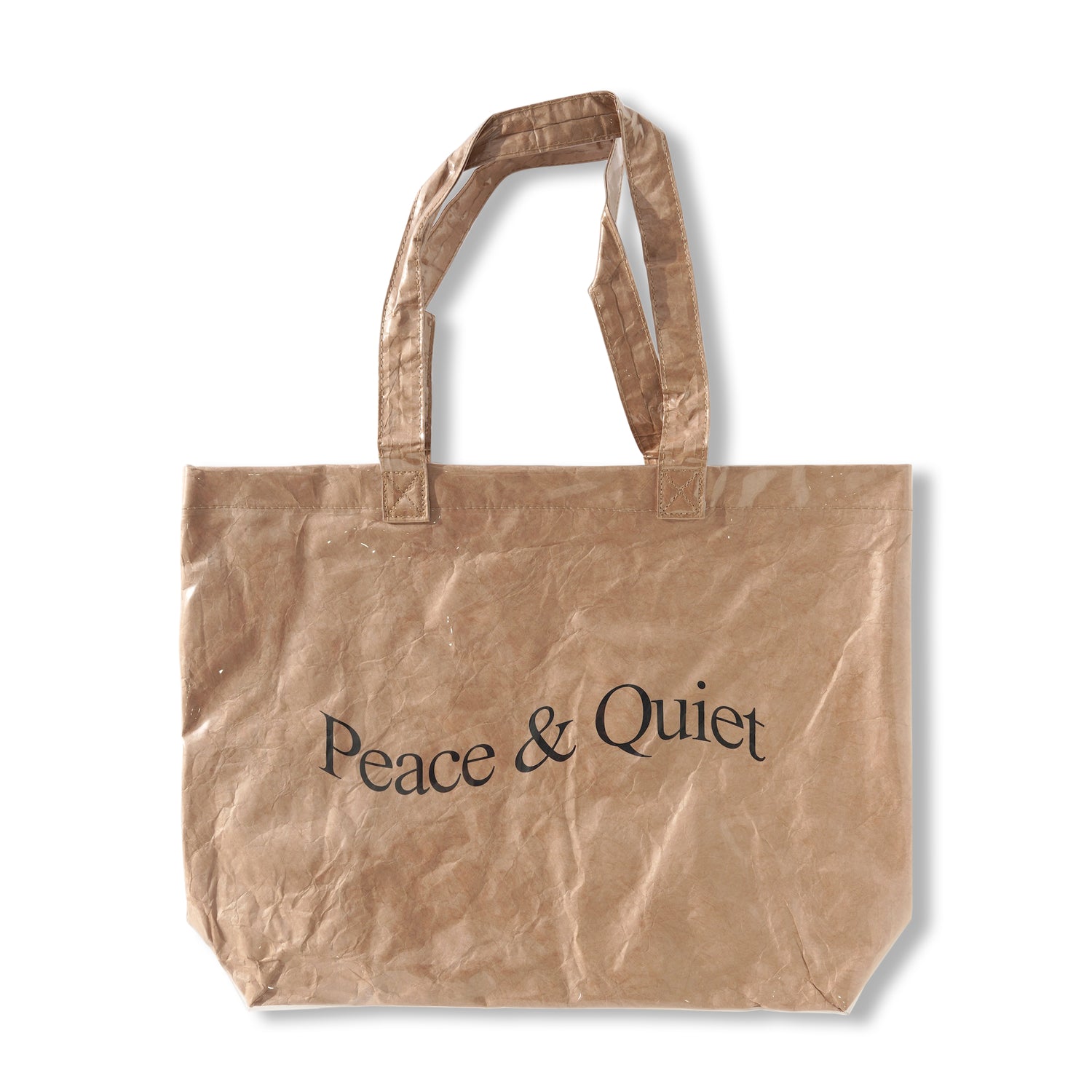 Wordmark PVC Kraft Tote Bag, Natural