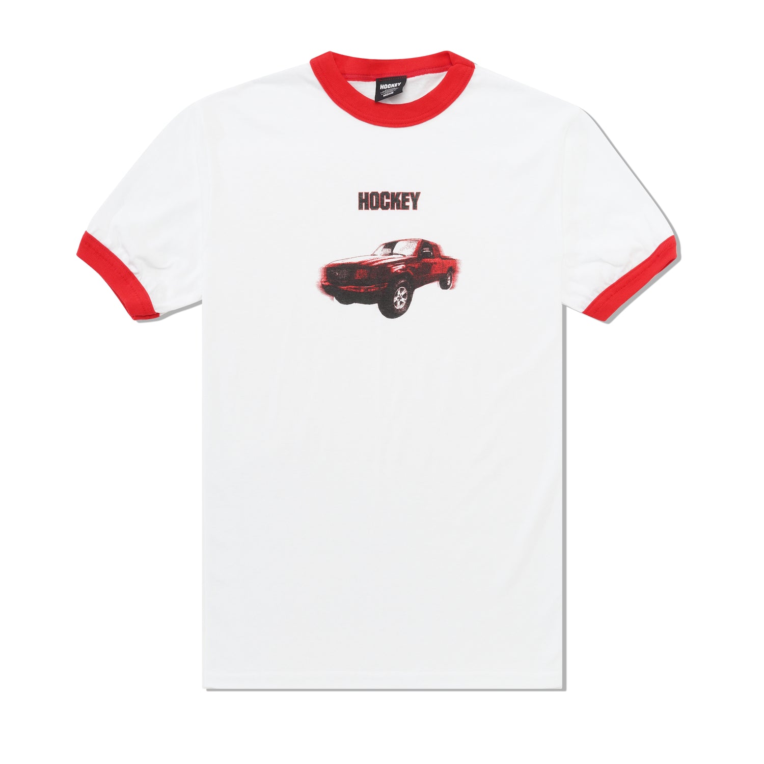 Red Ranger Ringer Tee, White / Red