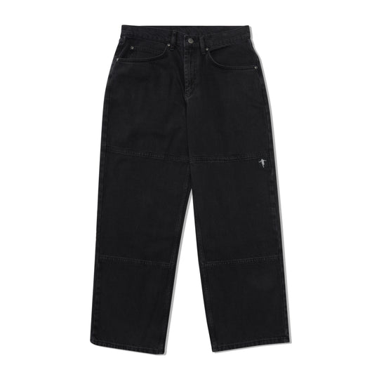 Hockey Double Knee Jean, Washed Black
