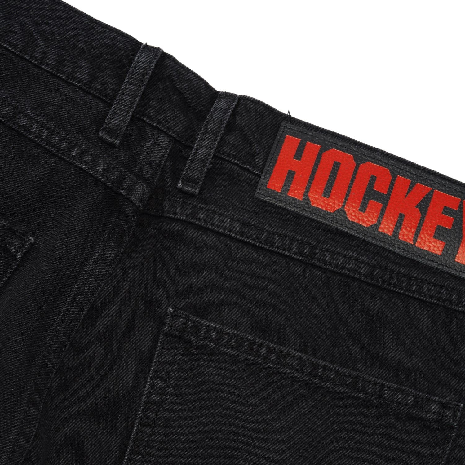 Hockey Double Knee Jean, Washed Black