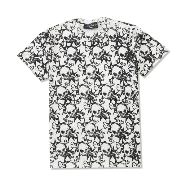 Personal AOP Skull Tee, White