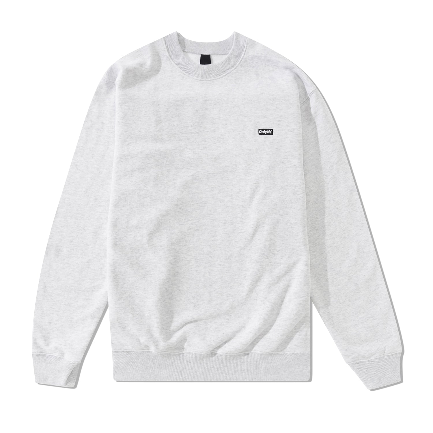 Block Logo Crewneck, Heather Grey / Black