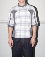 Paneled 3/4 Sleeve Polo, Ice