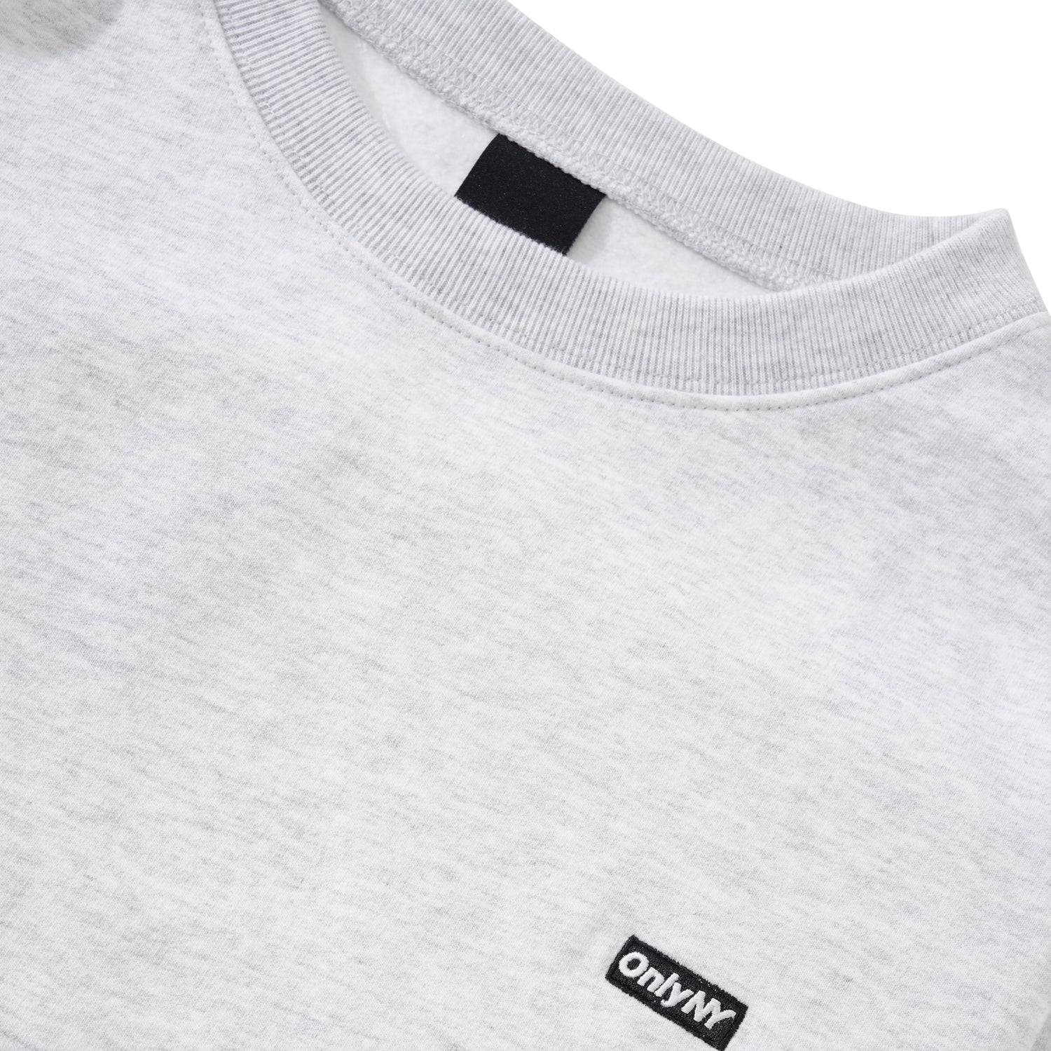 Block Logo Crewneck, Heather Grey / Black