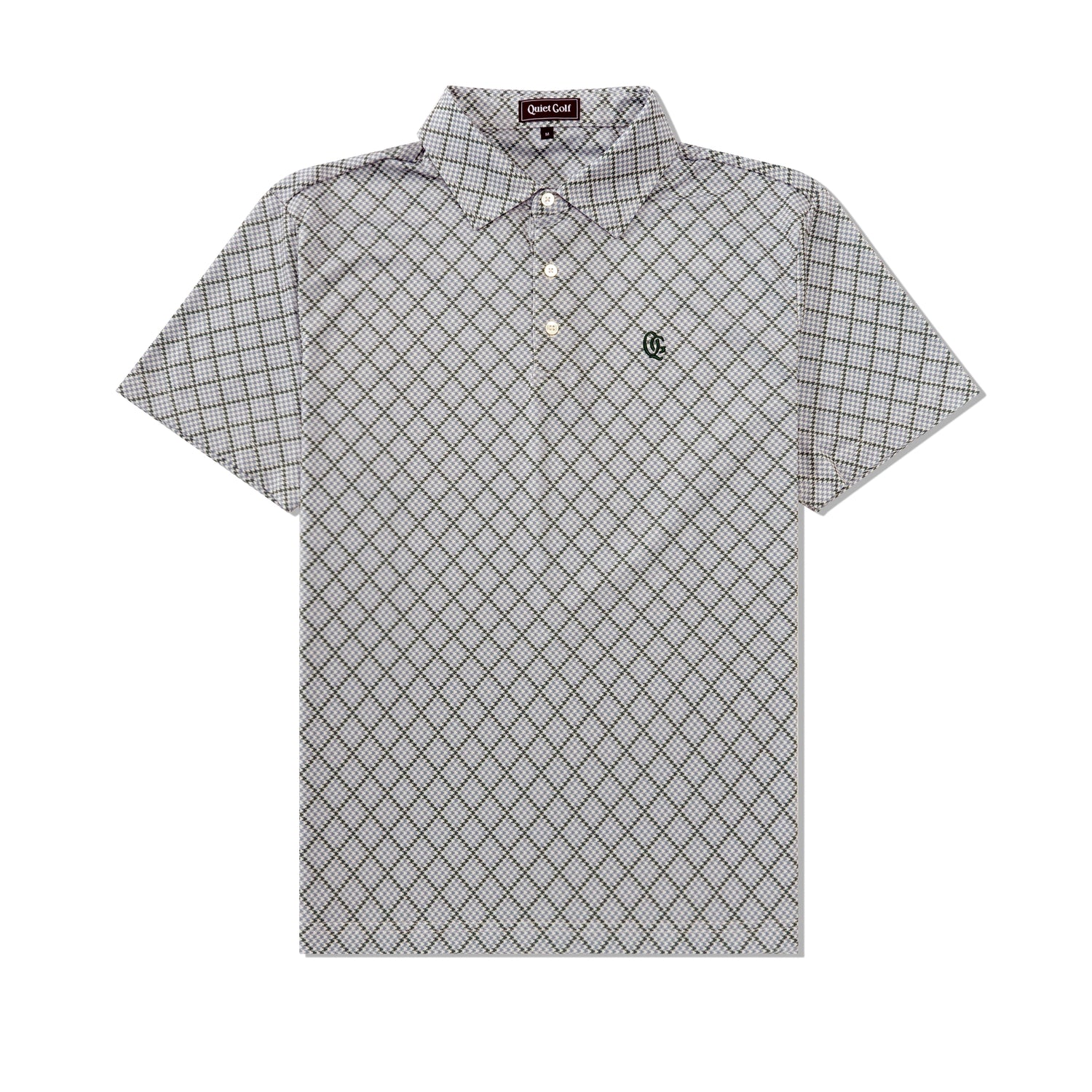 Monogram Houndstooth Polo, Olive