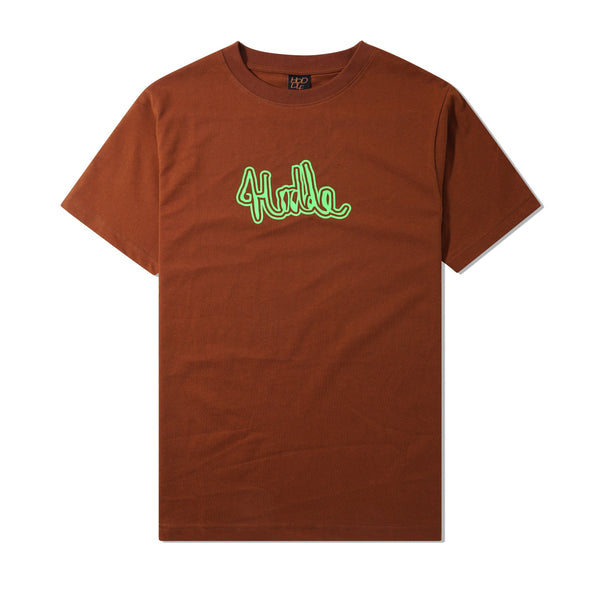Hoddle Loopy Logo Tee, Brown