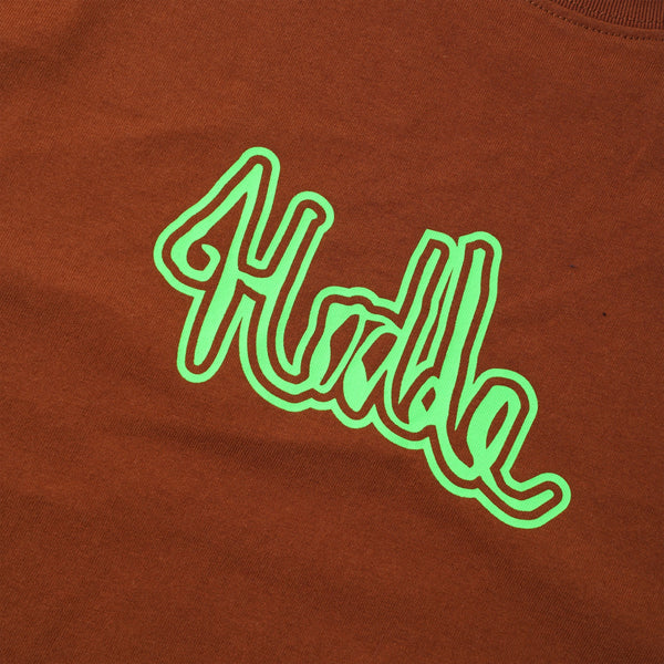 Hoddle Loopy Logo Tee, Brown