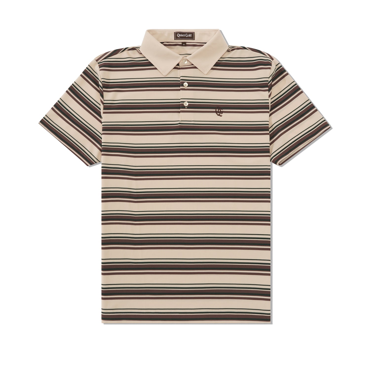 Monogram Striped Polo, Brown