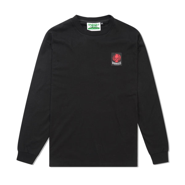 Rayon Vert Wormholes L/S Tee, Golgotha Black
