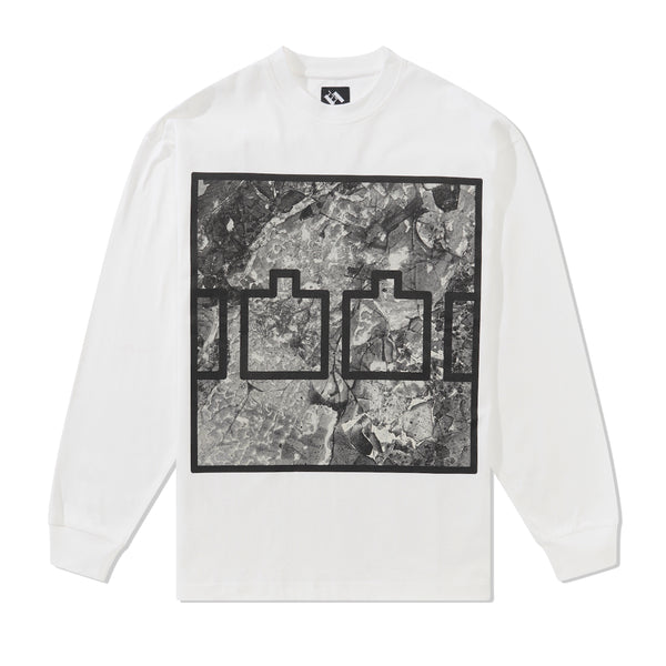 The Trilogy Tapes Block Ice L/S Tee, White