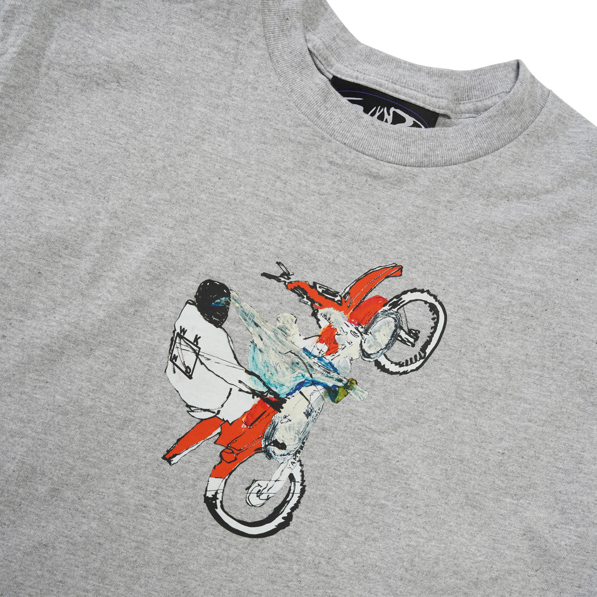 Bike Tee, Light Heather Grey