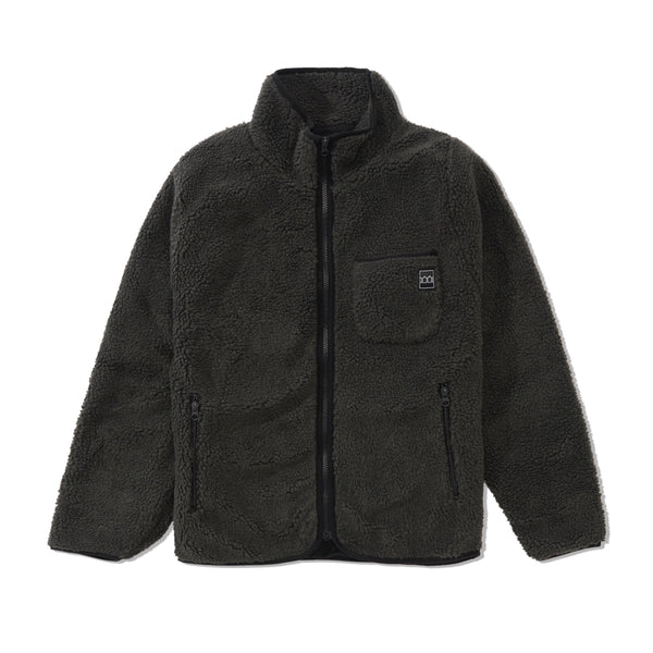 The Trilogy Tapes TTT Zip Fleece, Charcoal / Black