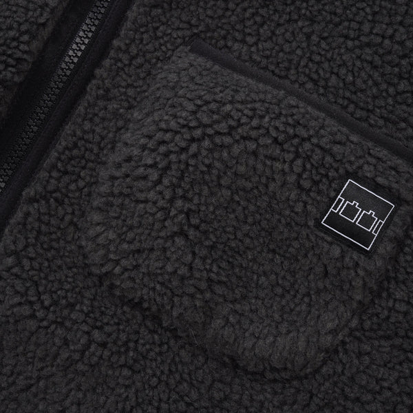 The Trilogy Tapes TTT Zip Fleece, Charcoal / Black