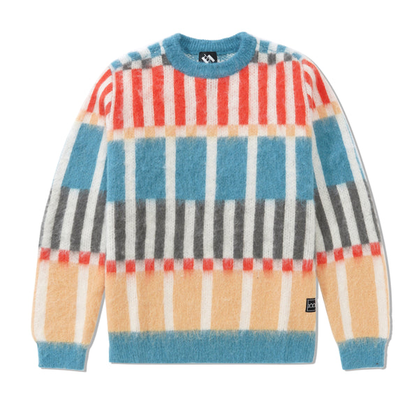 The Trilogy Tapes TTT Check Grid Mohair Knitted Jumper, Multi